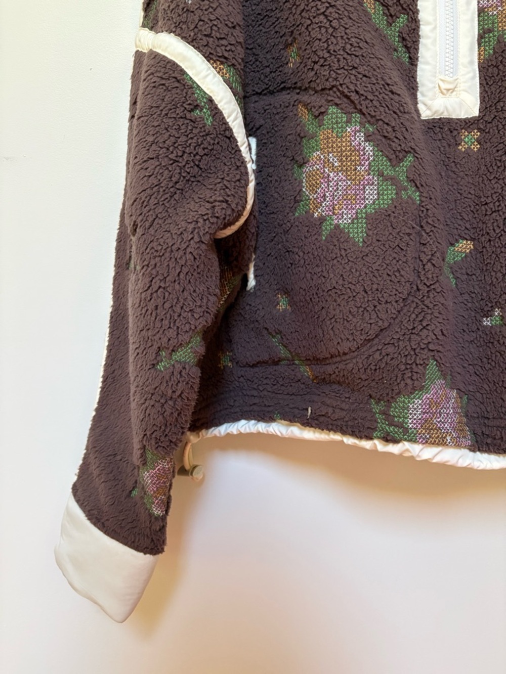 NWOT Free People FP Movement Mountain High Embroidered HalfZip Fleece Size Small - Picture 10 of 13